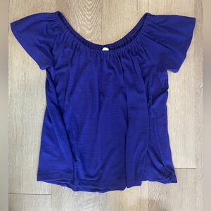 ANTHROPOLOGIE Akemi & Kin  blue scoop neck flowy top fairycore Size M